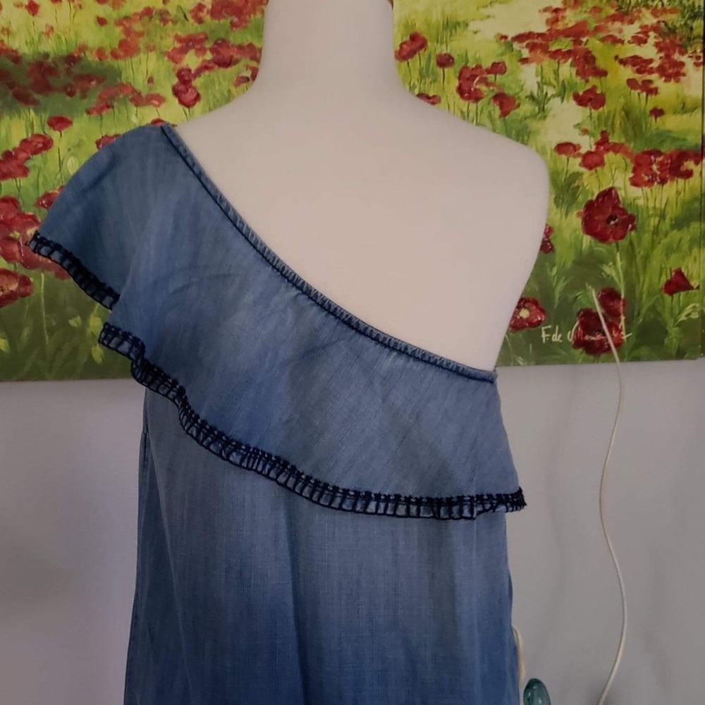 Cloth and stone one shoulder ruffle dress - Picture 4 of 8